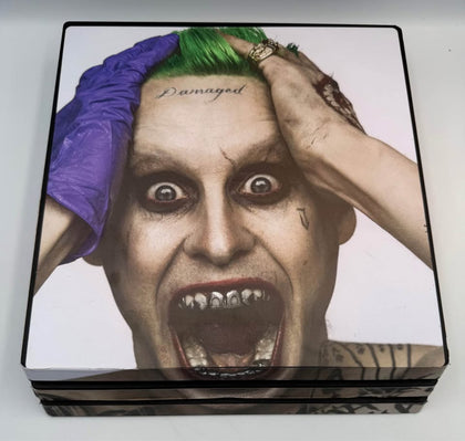SONY PLAYSTATION 4 PRO, 1TB, JOKER AND HARLEY QUINN DECAL, GENERIC CONTROLLER, UNBOXED