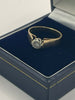 9ct Gold Ring With Clear Stone - L