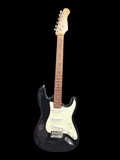 Harley Benton VT Vintage Series 6 string right handed electric guitar black unboxed