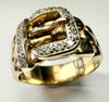 9ct gold buckle ring with diamond Size Y 1/2