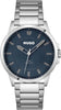 HUGO Men's Blue Dial Silver Stainless Steel Bracelet Watch