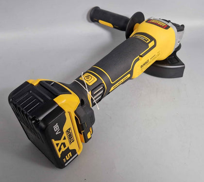 DEWALT DCG405 125mm flat head angle grinder + 5.0 ah battey