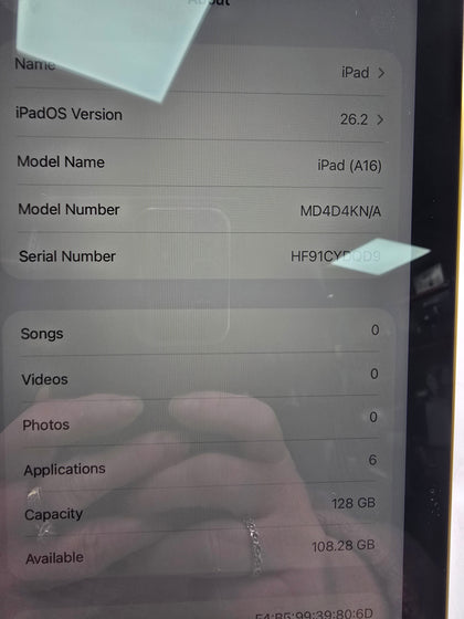 ipad a16 128gb yellow *24 month warranty*