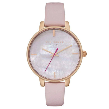 Ted Baker Ladies Pink Leather Strap Watch TE50272008