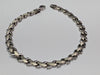 9ct white gold flat x bracelet