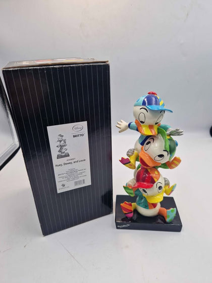 Disney Britto Huey Dewey And Louie Stacked Ornament Collectible 4049691 - Boxed