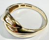 9ct Yellow Gold Shrimp Style Ring Size Q 1/2