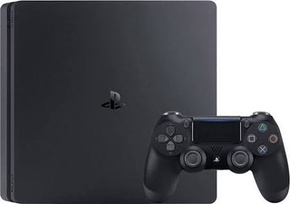 Playstation 4 Slim Console, with controller and game