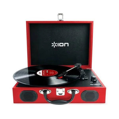 ION Audio Vinyl Transport Red Portable Suitcase Record Player ** Boxed **