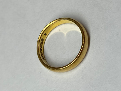 22CT GOLD RING Size K 3.7gr