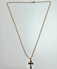 18.5" 9ct yellow gold cross with chain