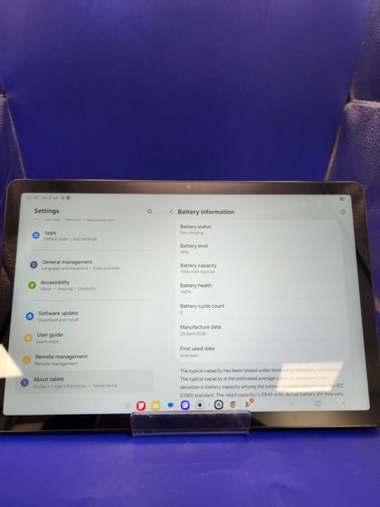 Samsung Galaxy Tab A11+, 128gb, 100% BH, WIF ONLY, Grey