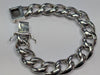 Silver Patterned Smooth Link Bracelet