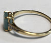 9ct Yellow gold Ring With Grandidierite And White Zircon - 1.94G - Size U - Hallmarked