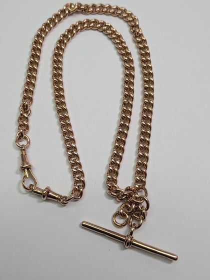 9ct Rose Gold Double Albert Bracelet/Chain (Hallmarked on each link)
