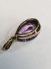9ct Yellow Gold Pendant with Purple Stone - 2.47g total
