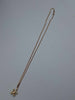 9ct Yellow Gold Thin Curb Chain Necklace With Frog Pendant - 22" Long - 8.42 Grams