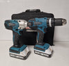 *Still Time For Xmas Delivery!*  Makita Cordless Combi Drill and Impact Driver Set with 2 Batteries