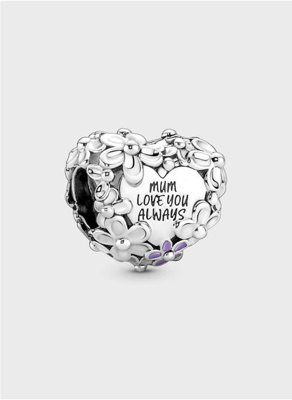Pandora Mum Daisy Heart Charm