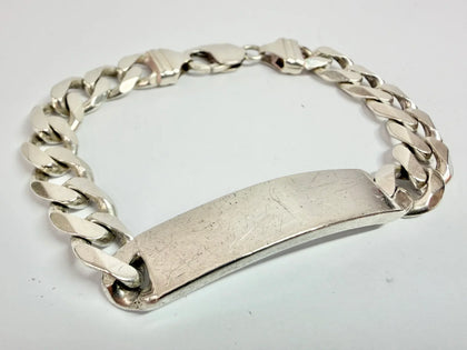 925 Silver Curb I.D Bracelet 9