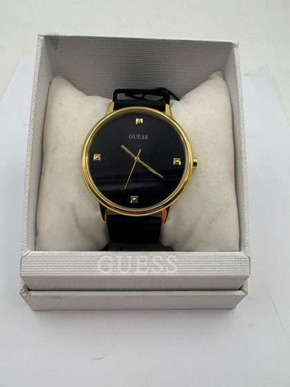 Guess Ladies Genuine Diamond Black/Gold Watch