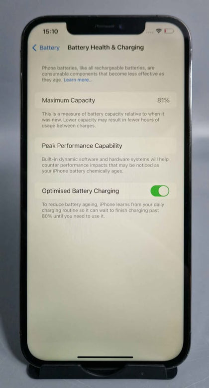 Apple iPhone 12 pro max, 128GB, GREY, UNLOCKED, BOXED, (Generic screen & 81% Battery health)