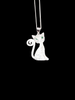 NEW OTHER SILVER CHAIN WITH CAT ON IT ,925, WEIGHT 3.88G ,LENGHT 19"