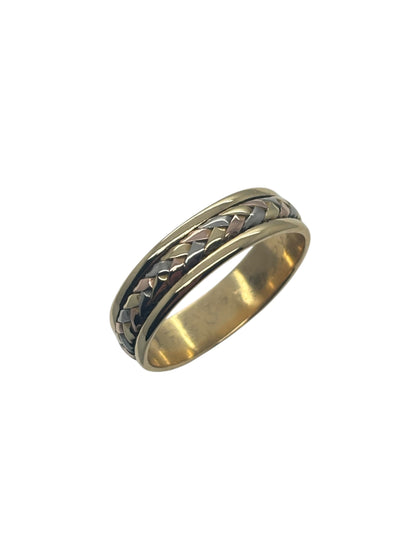 Yellow/White/Rose Gold Ring - 18ct - 5.56g - Size T