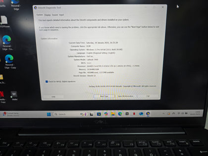 Dell 7400/i5-8365U/16GB Ram/256GB SSD/14