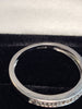 9ct White Gold Ring with Clear Stones - Size P - 1.75g