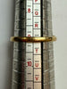 9ct Gold Diamond & Red Stone Ring - Size S