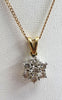 18ct Diamond Pendant with 9ct Gold chain