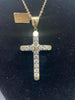 9ct Gold Chain and Cross Pendant 11.18g 20"