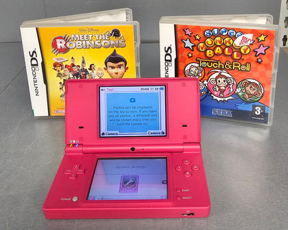 DSi Console, Pink, Unboxed + 2 Games