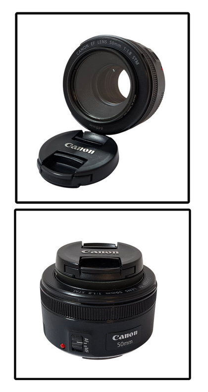 Canon Eos Kiss X7  DSLR + Canon EF 50mm f/1.8 STM Lens