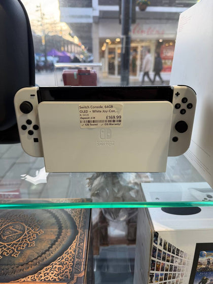 Switch Console, 64GB OLED + White Joy-Con, Discounted