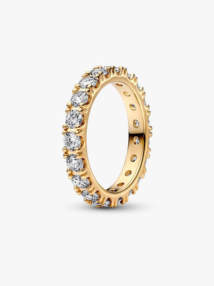 Sparkling Row Eternity Ring 14k gold plating rrp£90.00