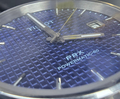 Tissot PRX Powermatic 80 Automatic Watch - Honeycomb Blue.