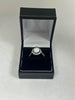 White stone 9ct white gold ring 3.5G hallmarked 375 size P