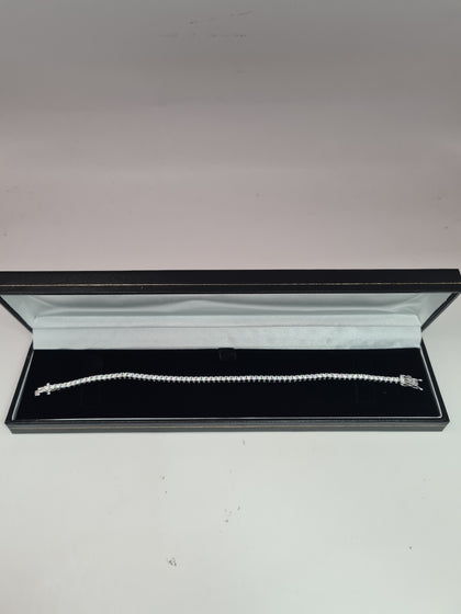BRAND NEW SILVER BRACELET 925, C/Z STONE, WEIGHT 7.9G , LENGHT 8