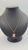9ct Yellow Gold Chain Necklace With Cameo Pendant - 18" Long - 5.99 Grams