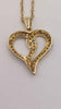 9ct Yellow good chain with heart shape pendant 3.3g Boxed 24" hallmarked