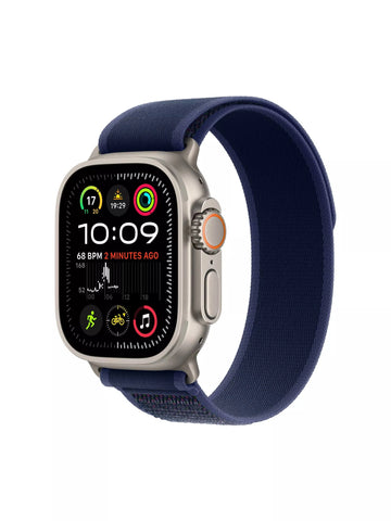 Apple Watch Ultra 2 GPS + Cellular 49mm Natural Titanium Case with Blue Trail Loop - S/M