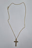 9ct Gold Necklace & Cross 16"