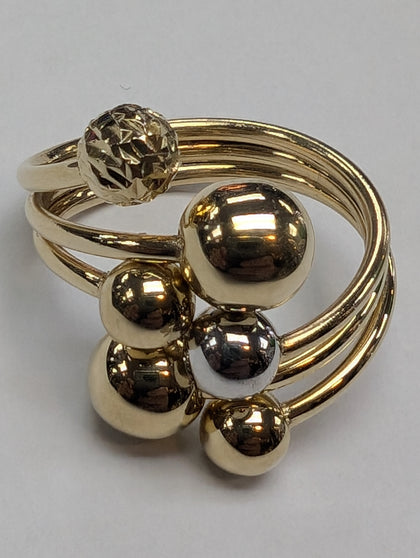 14CT GOLD TWIRL BALL RING PRESTON STORE