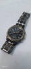 Seiko men's chronograph watch black gold boxed