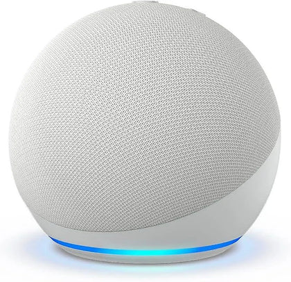 Echo Dot (5th Generation, 2022 Release) | Big Vibrant Sound Wi-Fi and Bluetooth Smart Speaker with Alexa | Glacier White.