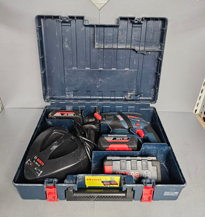 Bosch GBH SDS Plus 36V Cordless Hammer Drill Li-Ion + 2 X 2.0ah battery & charger.