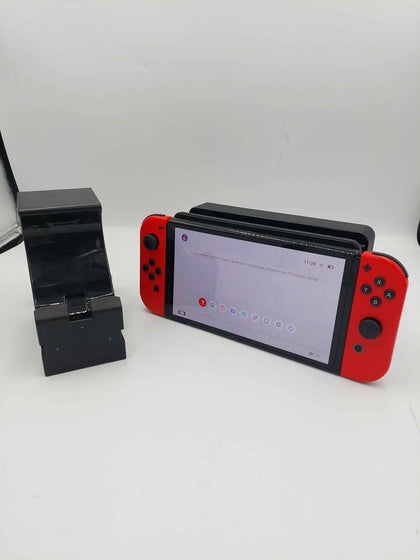 Nintendo Switch OLED Mario Red Console, 64GB, Red Joycons With Power A Charging Station,Unboxed