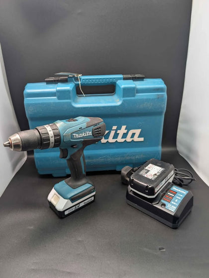 Makita 18V HP457D Cordless Combi Drill Kit - With 2x 2.0AH Batts & Charger